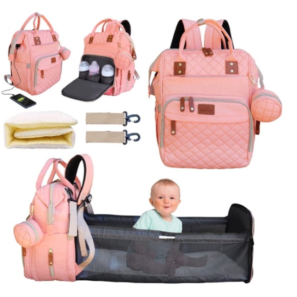 3 in 1 Foldbale Diaper Bag Baby Bed Portable Bassi - Picture 1 of 5